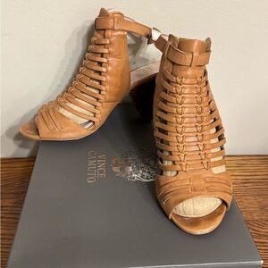 Vince Camuto Women's Tan Strappy Heeled Sandals